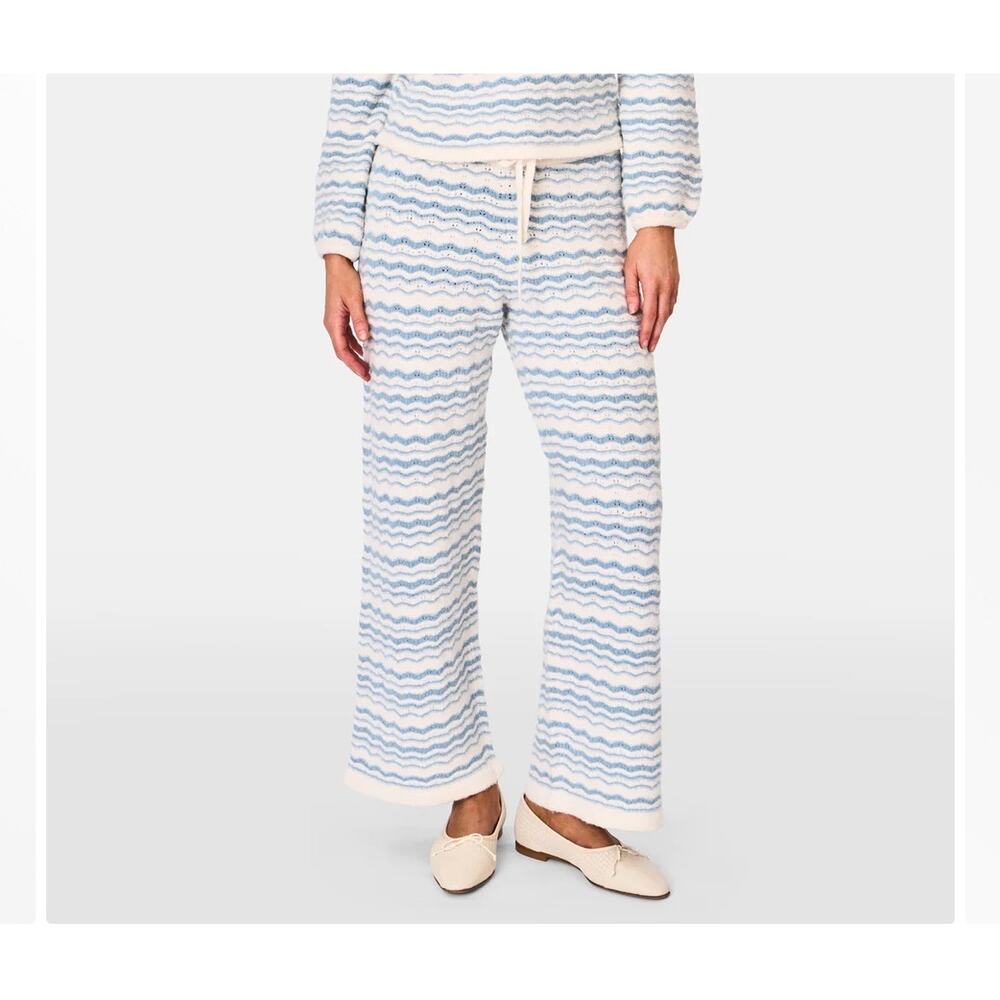 Roller Rabbit Gaia Pants Sz. S white blue